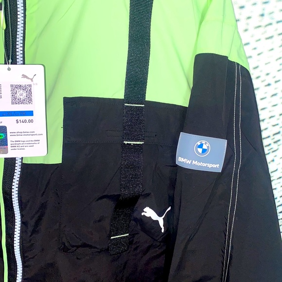 “PUMA BMW MOTORSPORT” Statement Jacket Paradise grn! NEW - Picture 3 of 6